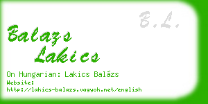 balazs lakics business card